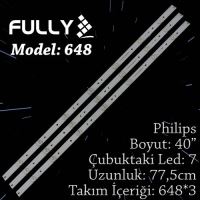FULLY SET-648 PHILIPS 40 INC 3  ADET (SET) TV LED BAR 1