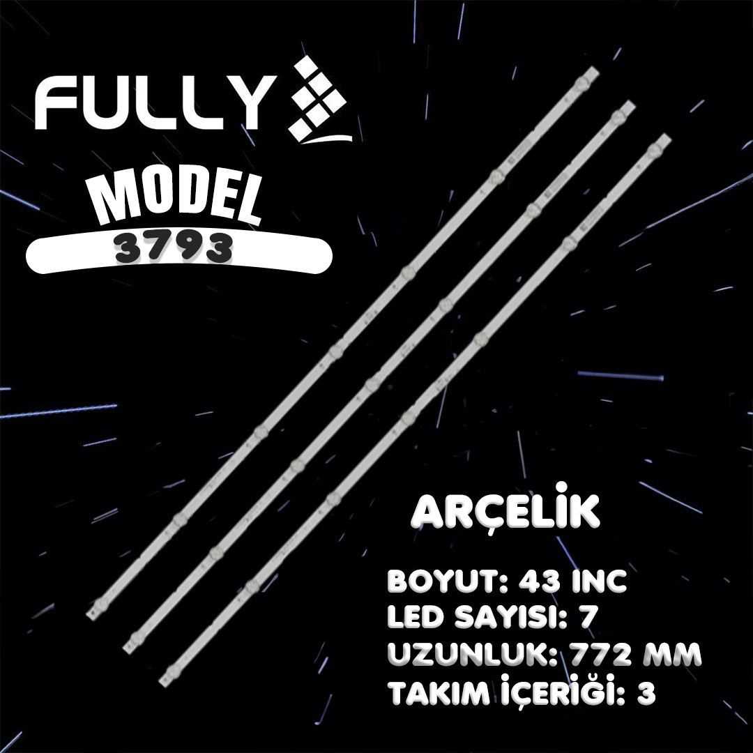 FULLY SET-3793 Arçelik/Beko/Grundıng 43 INC 3  ADET (SET) TV LED BAR 1