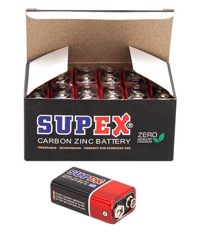 Supex 9v Pil ( paket 12 lik) 1