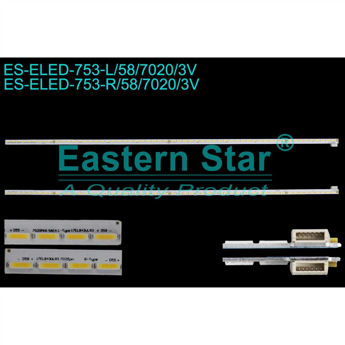 EASTERN-ELED-753 VESTEL, 17ELB43ULR3 7020PKG 58EA L-Type, 17ELB43ULR3 7020PKG 58EA R-Type TV LED BAR 1