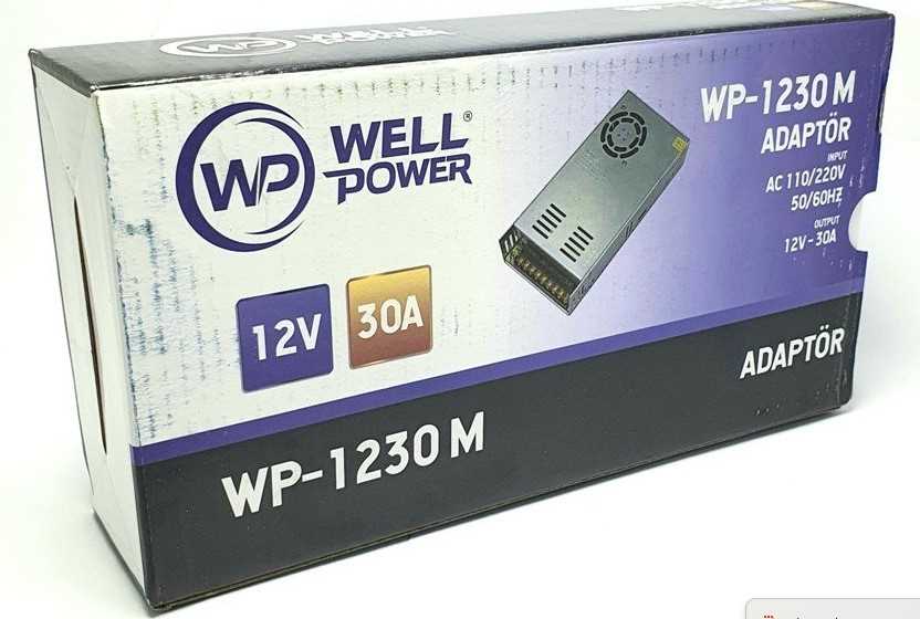 Wellpower 12V 30A Metal Kasa Adaptör Geniş Kasa 1