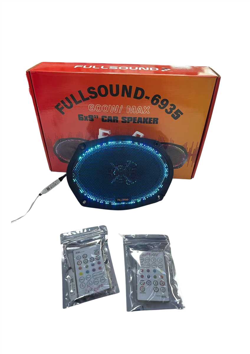 FULLSOUND-6935 6X9 Oval Oto Hoparlör Takımı RGB IŞIKLI 1