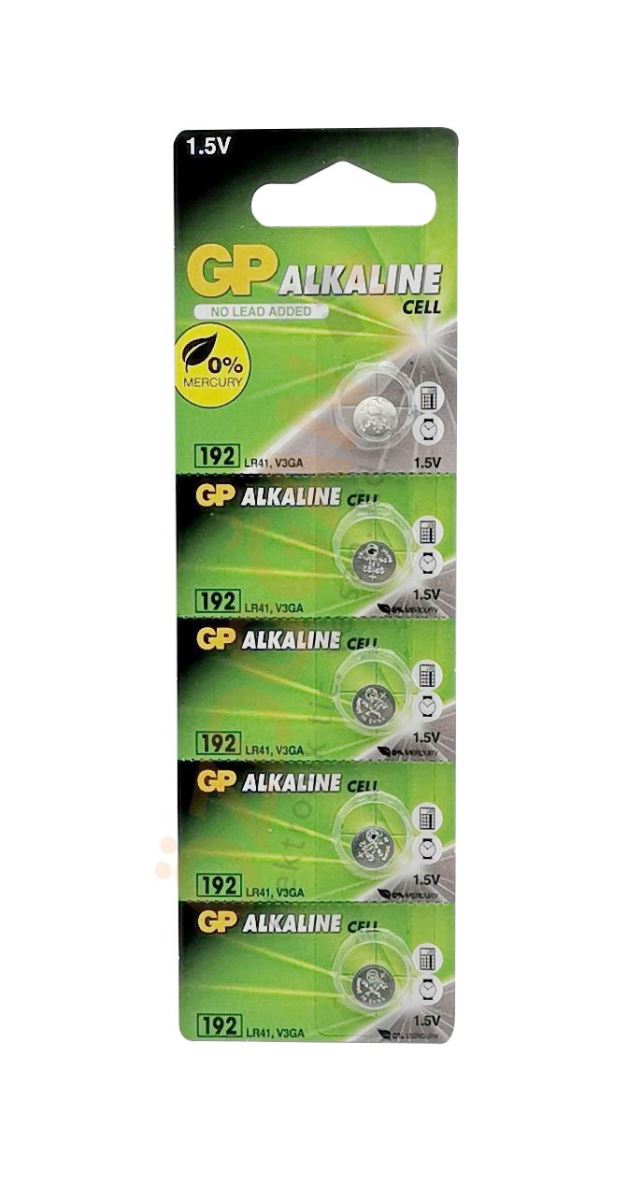 GP 192  Lr41 1.5V 5'li Blister Paket Pil 1