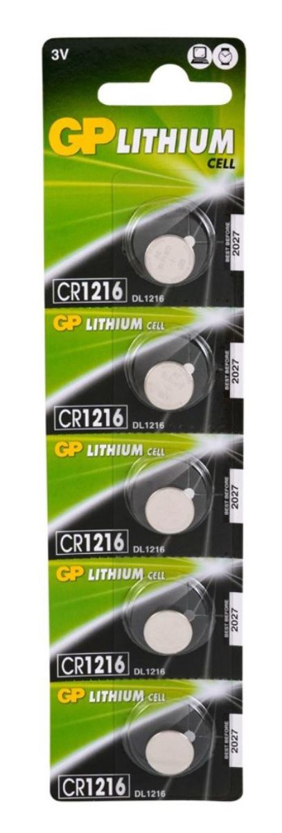 Gp Cr1216 3V 5'Li Blister Paket Lityum Pil 1