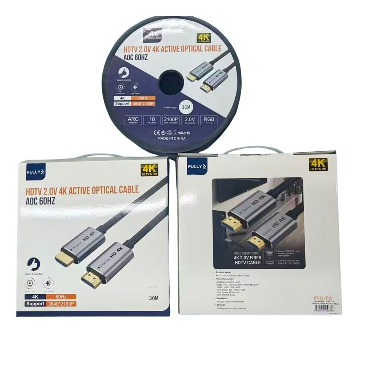 HDMI Kablo 4K  Fiber 30 Mt 1