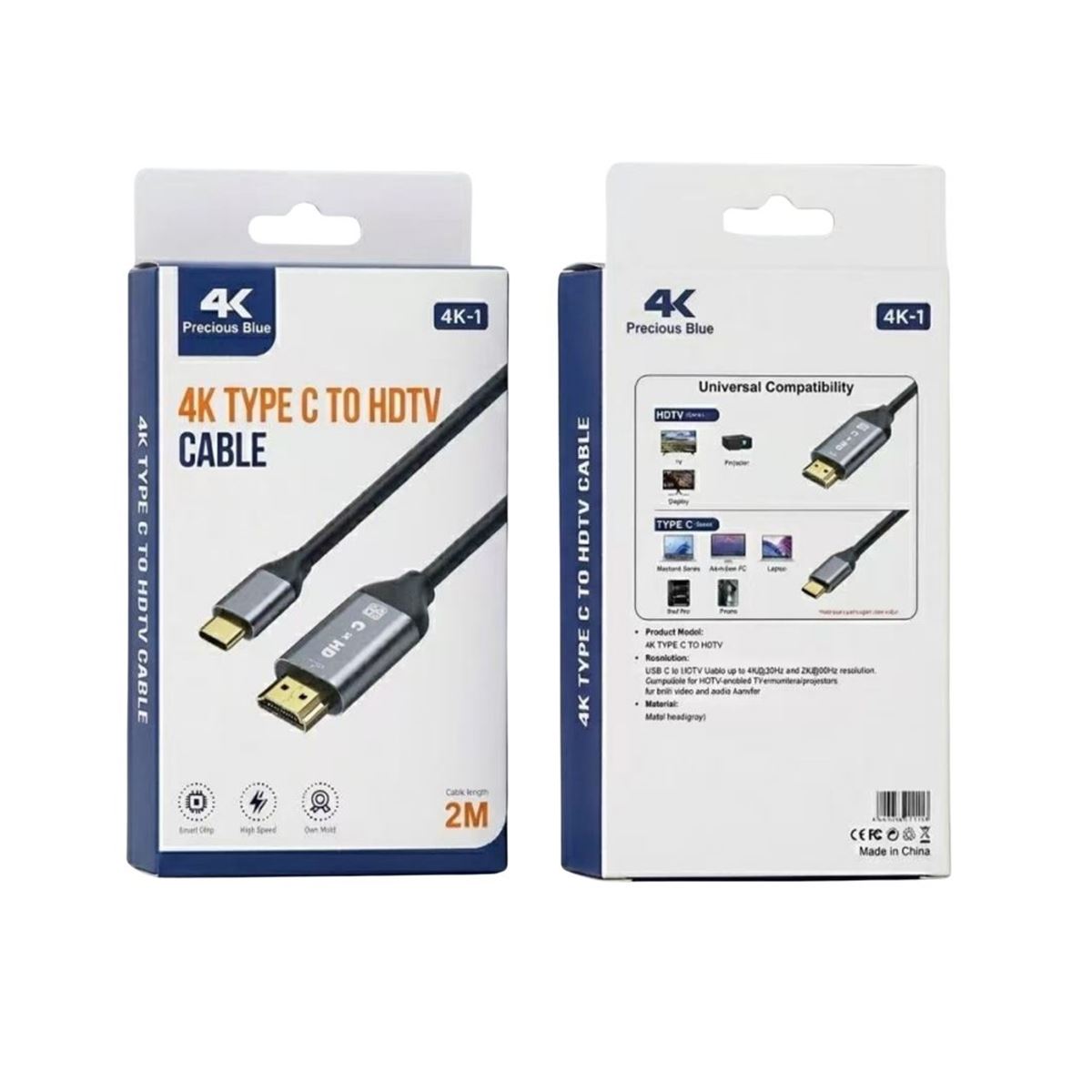 2M TYPE C TO HDTV CABLE 4K 30HZ 1
