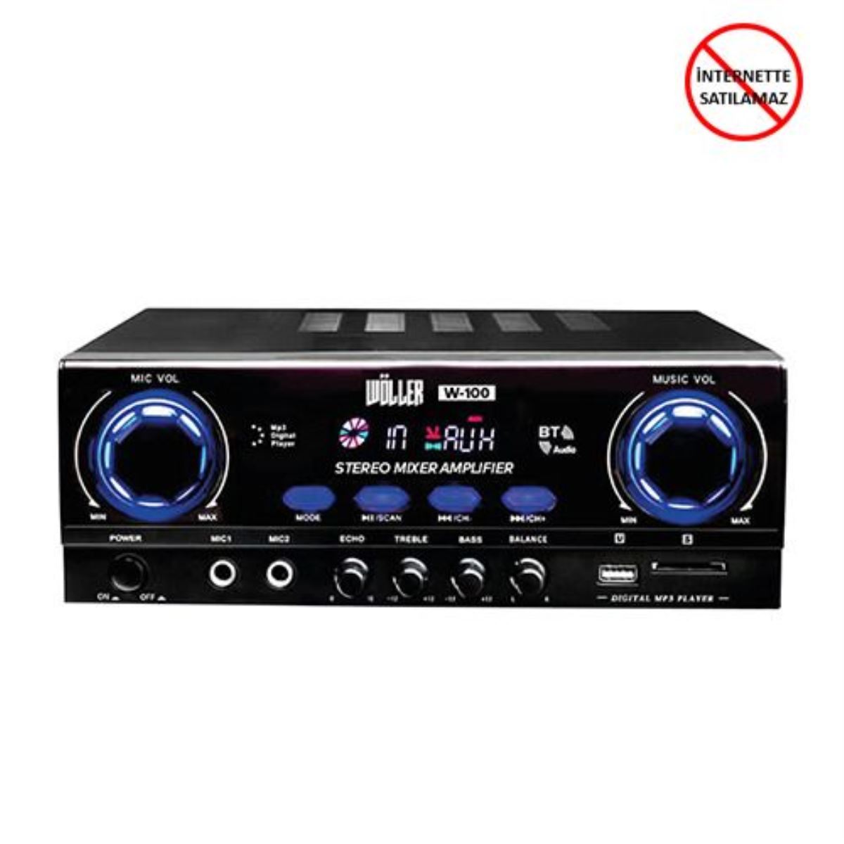 W-100 Stereo Mikser Amplifikatör 1