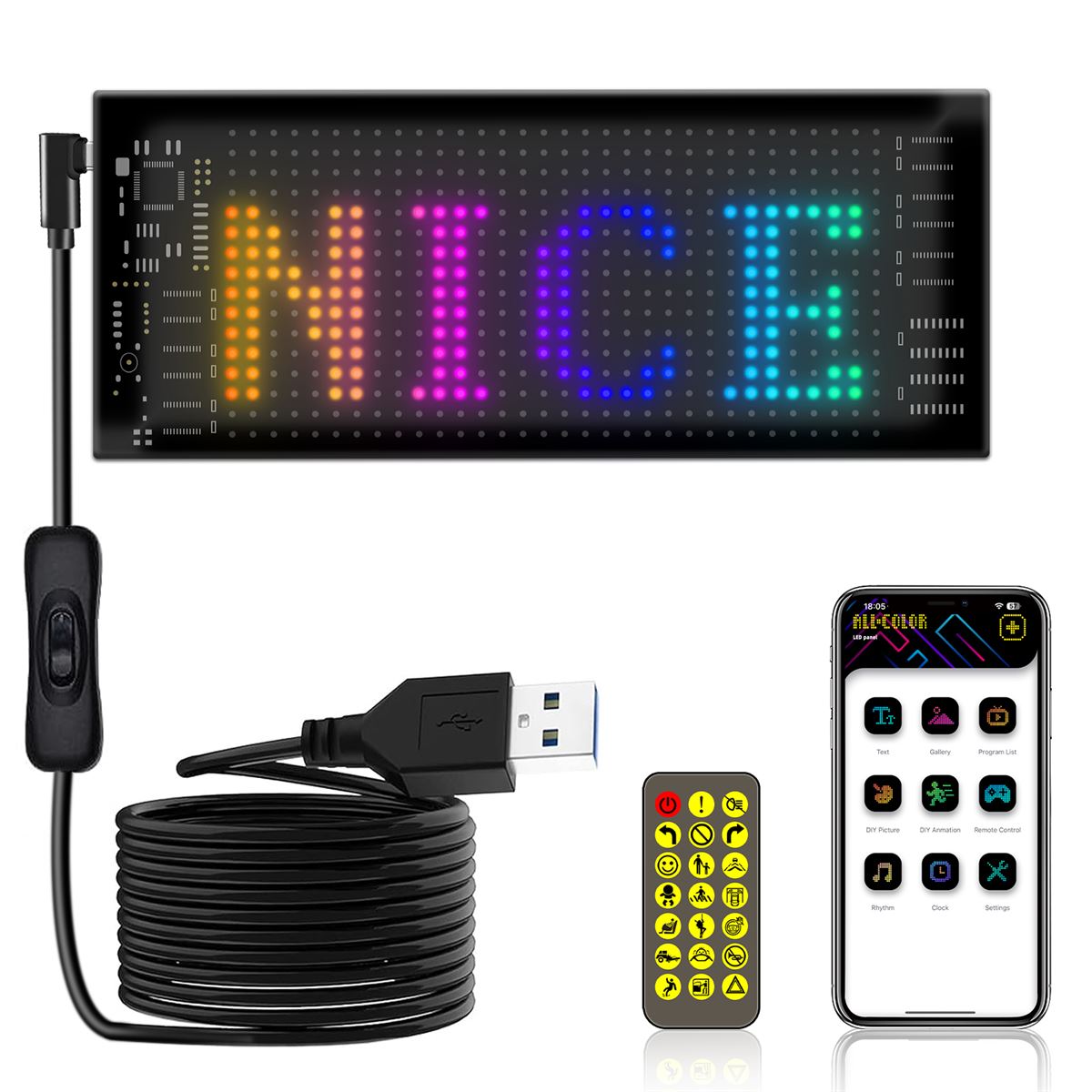 16X32 CAMA YAPIŞAN MATRIX PANEL LED EKRAN 1