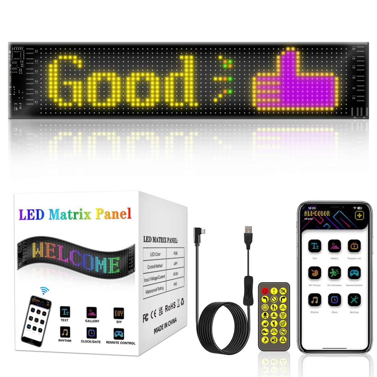 16X64 CAMA YAPIŞAN MATRIX PANEL LED EKRAN 1