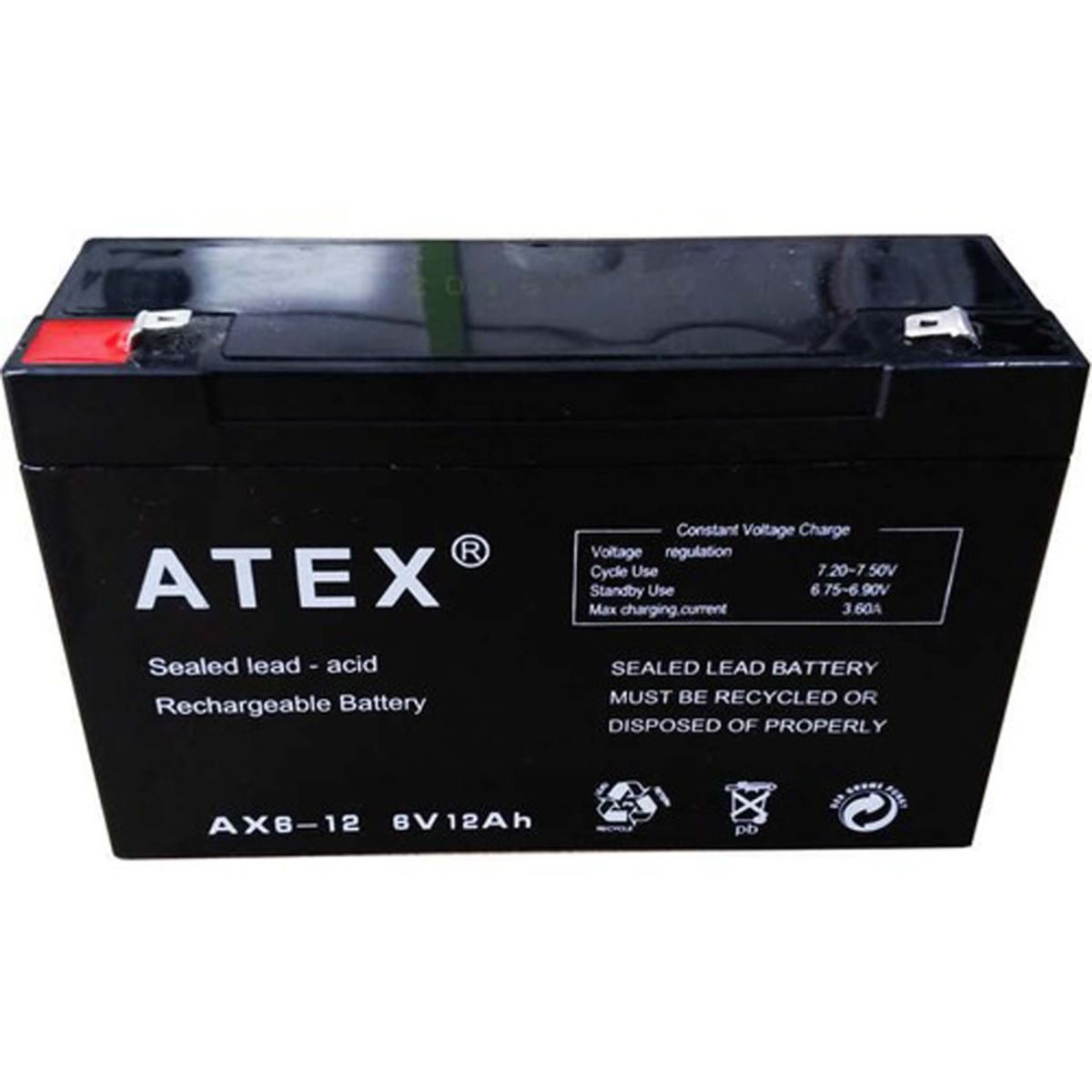 ATEX 6V 12A Kuru Akü 1