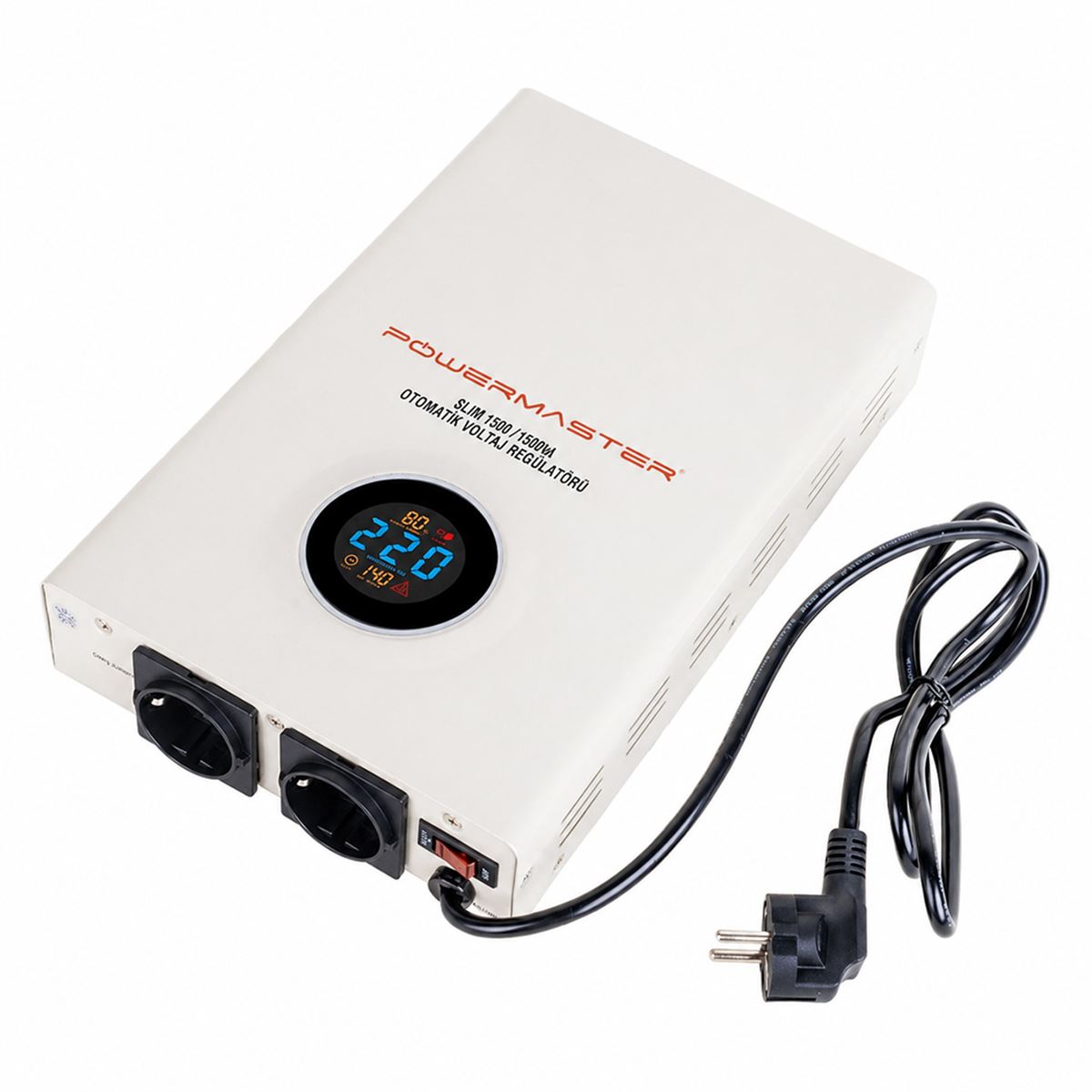 21853 POWERMASTER SLIM-1500 OTOMATİK 1500 WATT KOMBİ VOLTAJ REGÜLATÖRÜ 1