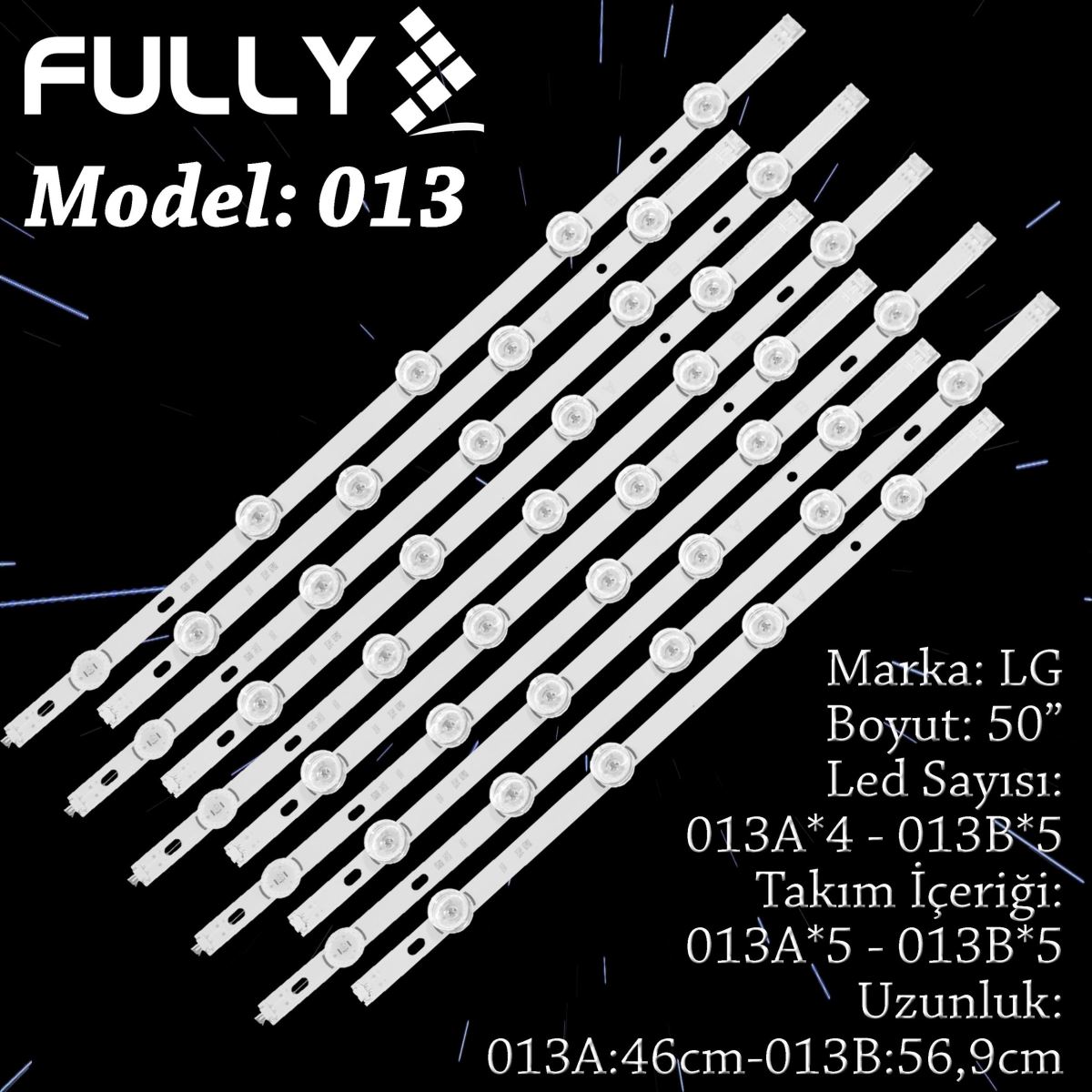 FULLY SET-013 LG 50 INC 5 ADET (SET) BAKALİT TV LED BAR 1