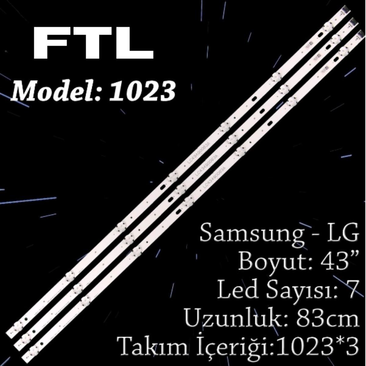 FTL SET-1023 LG 43 INC 3  ADET (SET) TV LED BAR 1