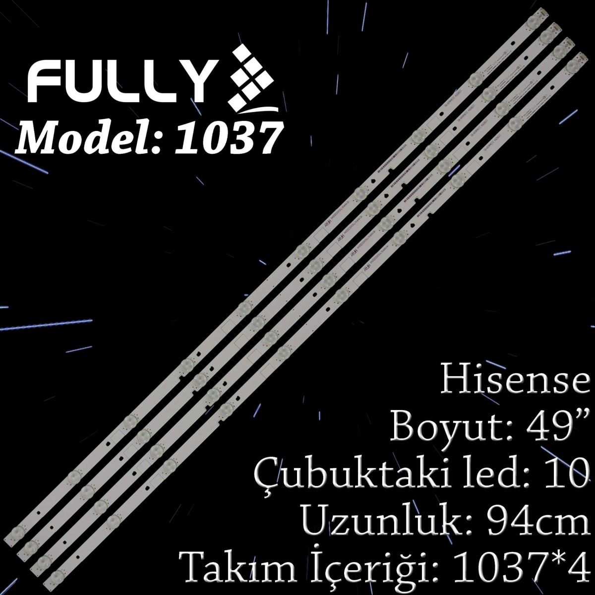 FULLY SET-1037 HISENSE 49 INC 4 ADET (SET) TV LED BAR 1