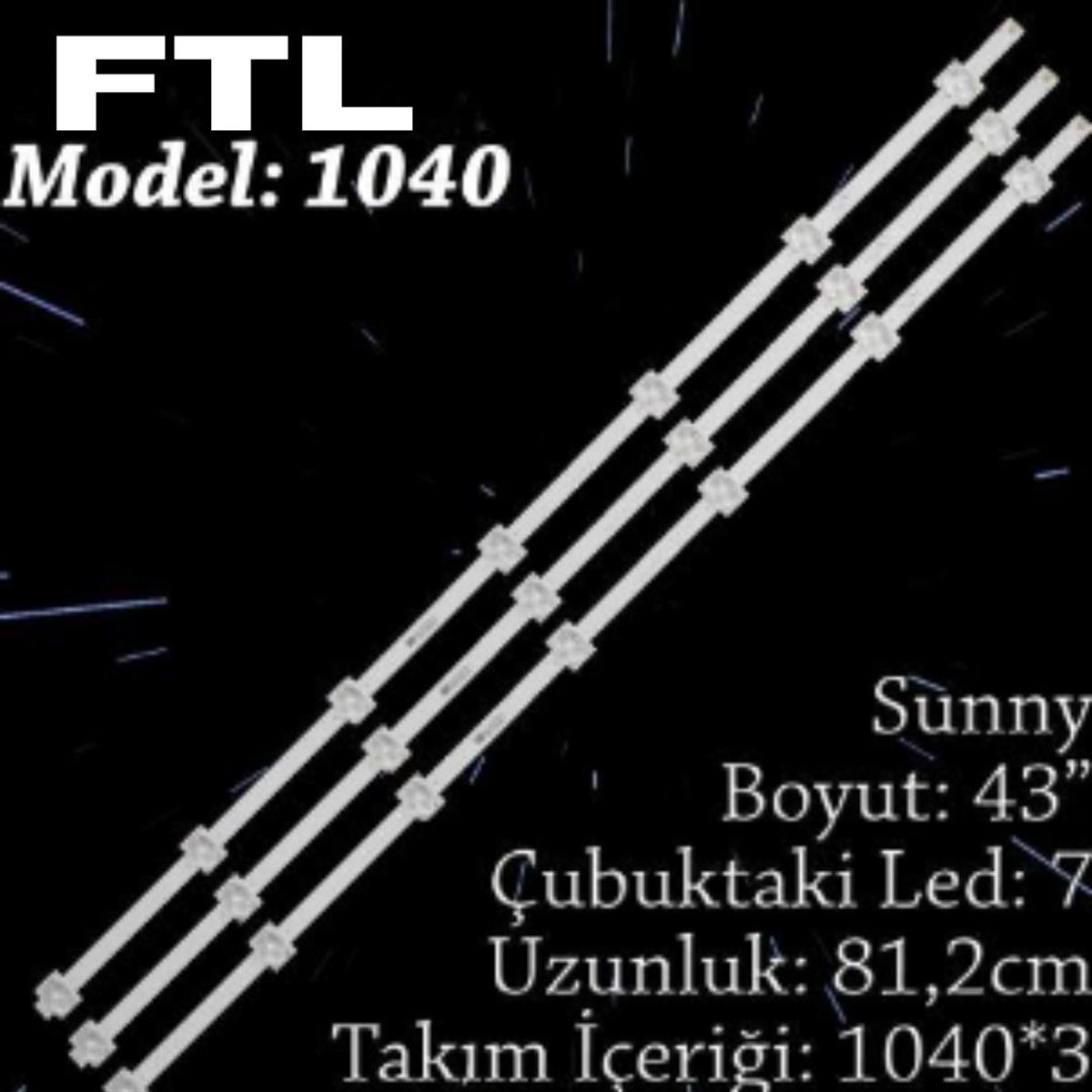 FTL SET-1040 SUNNY 43 INC 3  ADET (SET) TV LED BAR 1