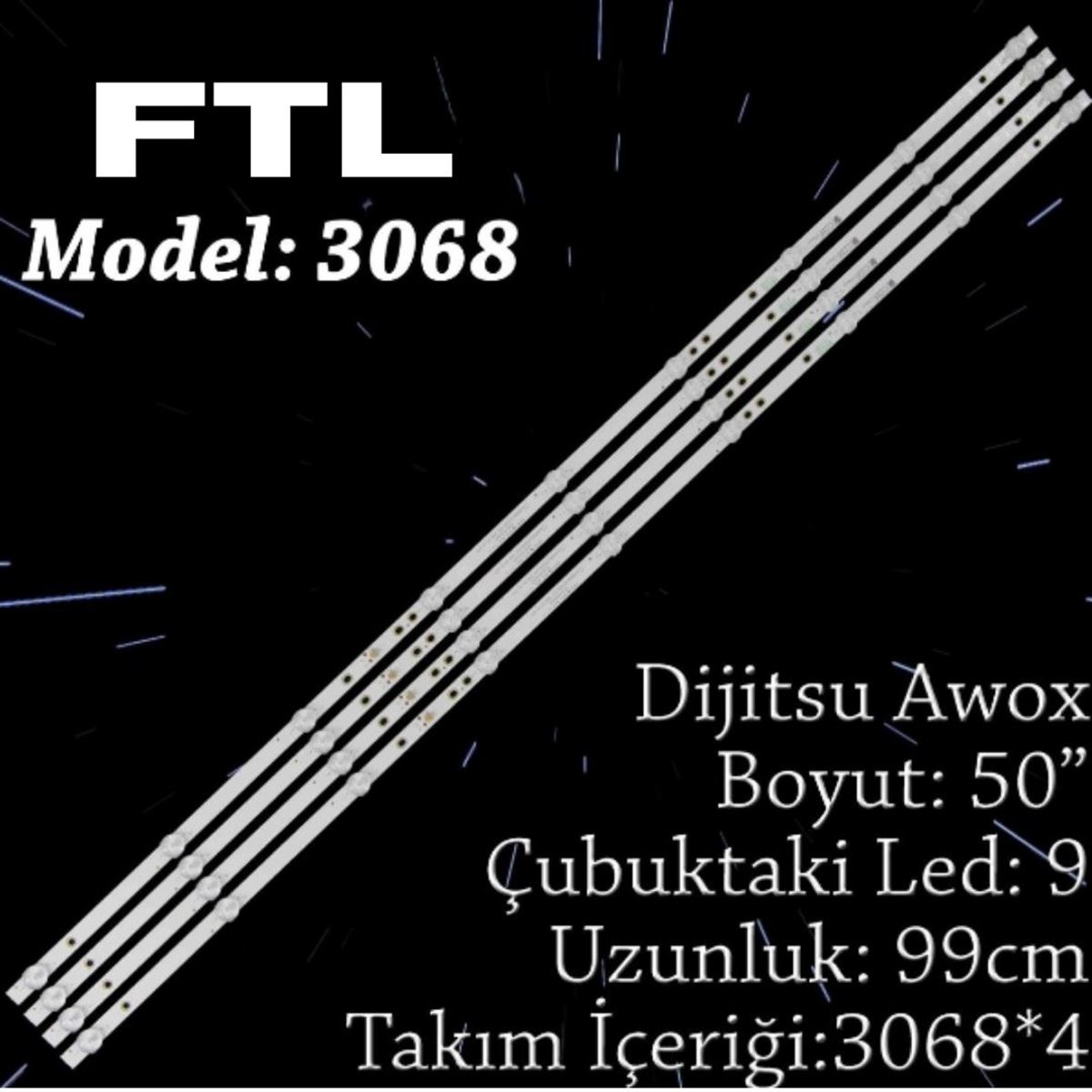 FTL SET-3068 DIJITSU,AWOX 50 INC 4  ADET (SET) TV LED BAR 1