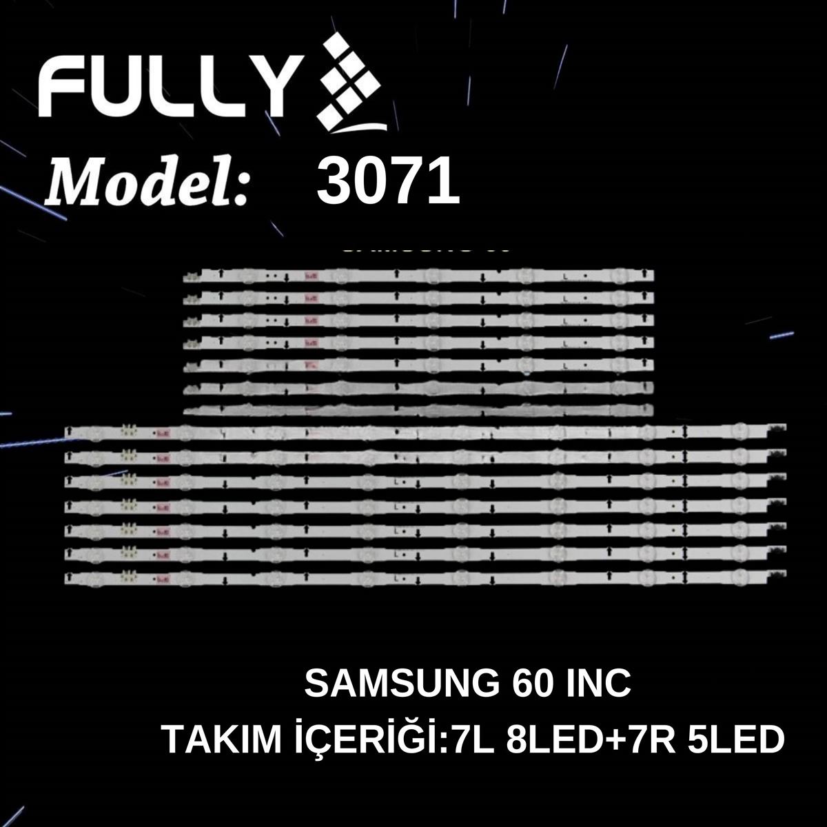 FULLY-SET-3071 SAMSUNG 60 INC D4GE-600DCB-R2, D4GE-600DCA-R2, 30434A, 30433A, BN96-30434A, BN96-30433A, UE60H6270  TV LED  BAR 1