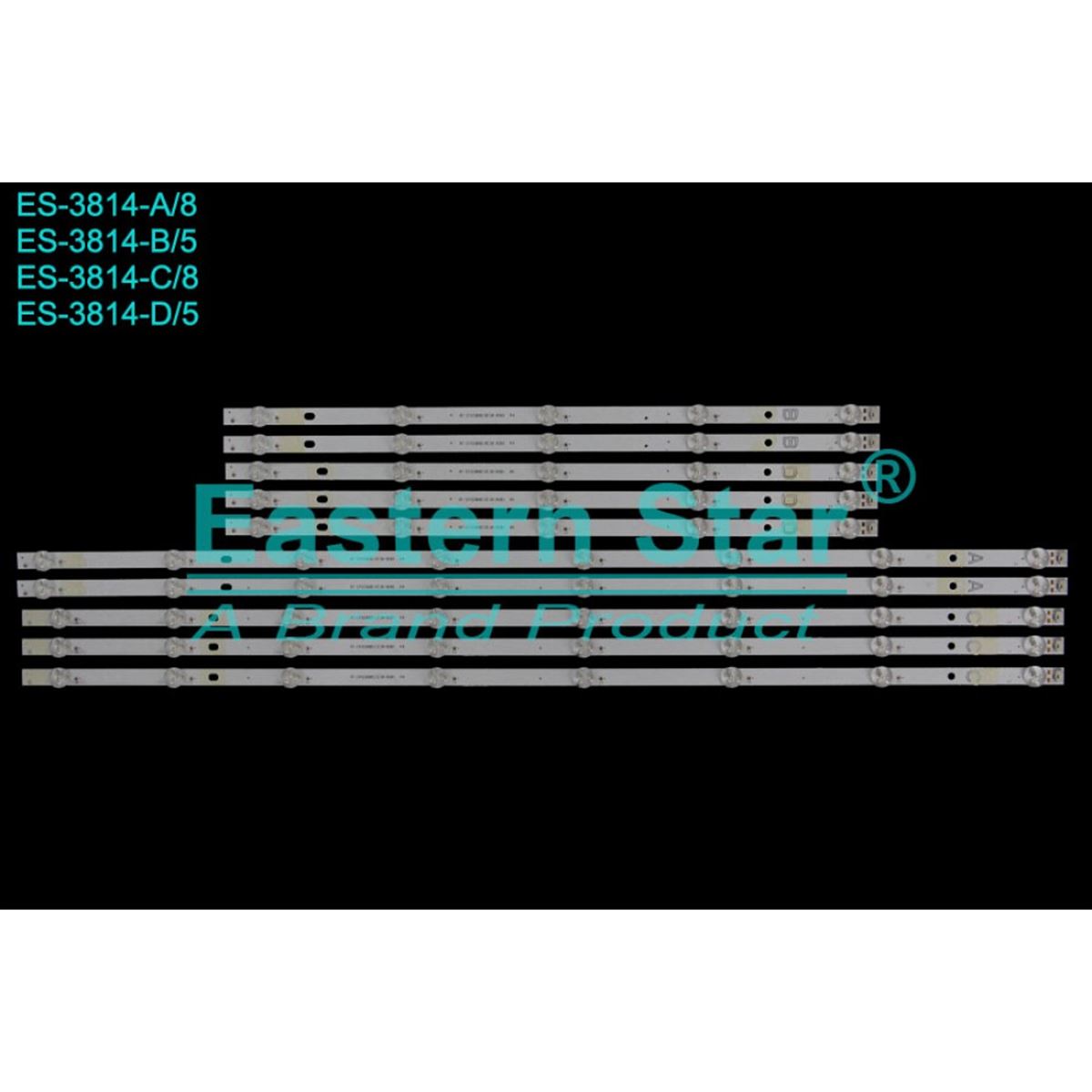 FULLY-SET-3814 VESTEL 65Q9900 TV LED BAR, REGAL 65R854UQ TV LED BAR, RF-CF650001AE30-0801, RF-CF650001CE30-0801, RF-CF650001DE3 1
