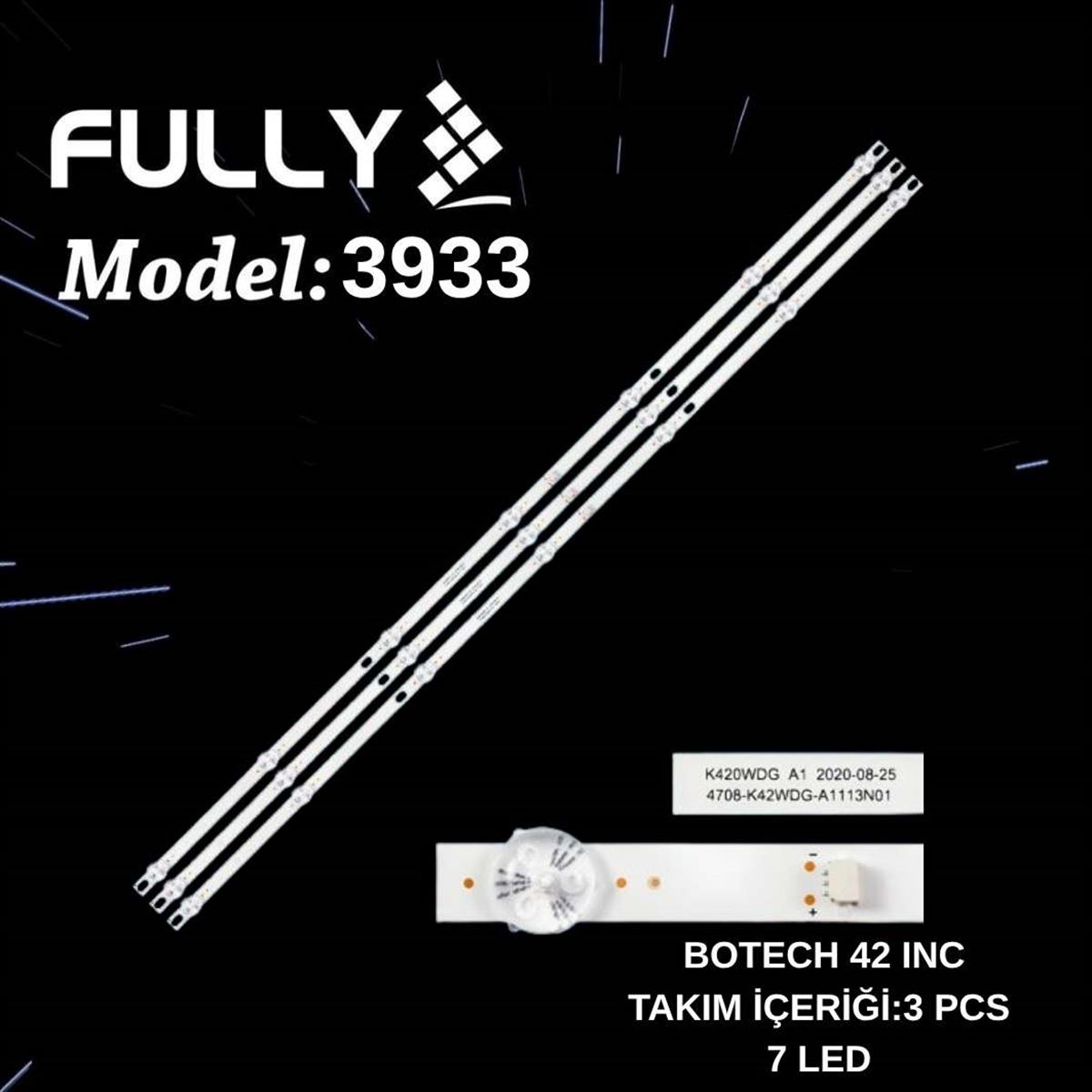 FULLY-SET-3933  BOTECH, 42BSE7501, NEXT 42020, 4708-K42WDG-A1113N01 K420WDG A1, TV LED BAR 1