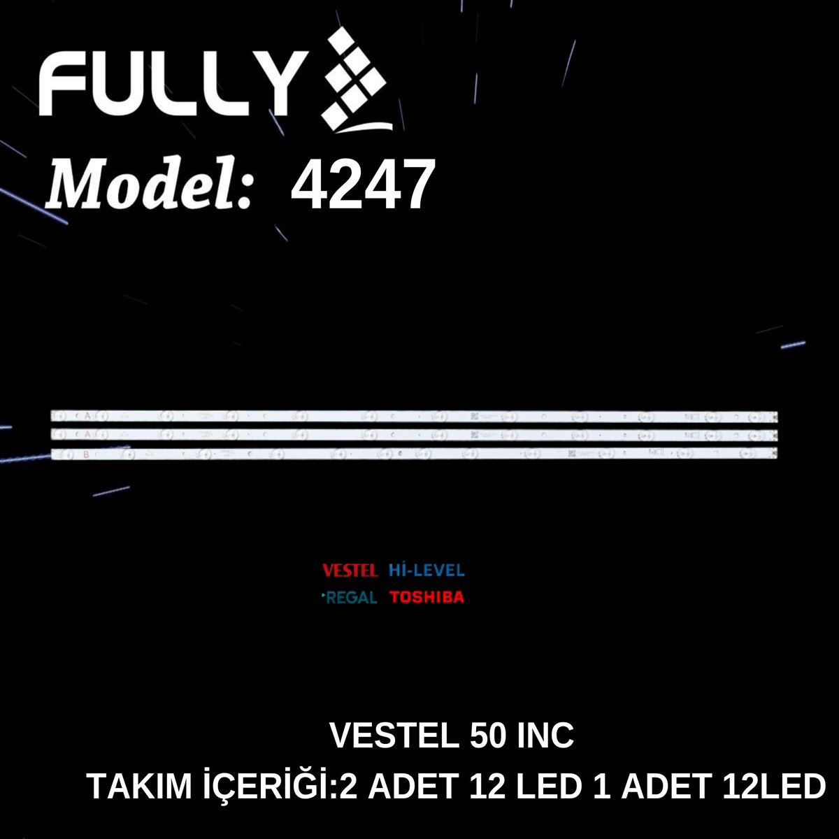 FULLY-SET-4247 VESTEL 50 INC  17DLB50NER2-A, ETI, 20190213, 30101721, 17DLB50NER2-B, 30101722,50U9500,50UD8200 TV LED BAR 1