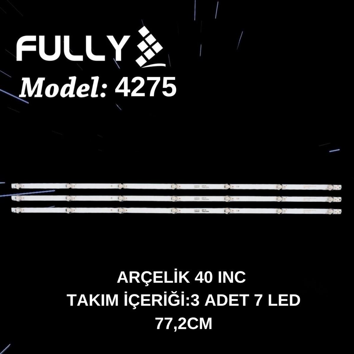 FULLY-SET-4275 ARÇELİK 40 INC A40L5845, LED BAR, B40L5845, AL40L4950, A40L6945, B40L6945, AL40L6925, AL40L4950, TV LED 1