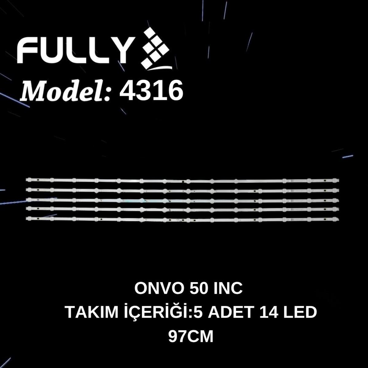 FULLY-SET-4316 NORDMENDE NM50350, 08-50C-3528-0D35-5X14-969.9X10-191118, ONVO OV50-8000 LED BAR , MORİO MR50800, TV LED BAR 1