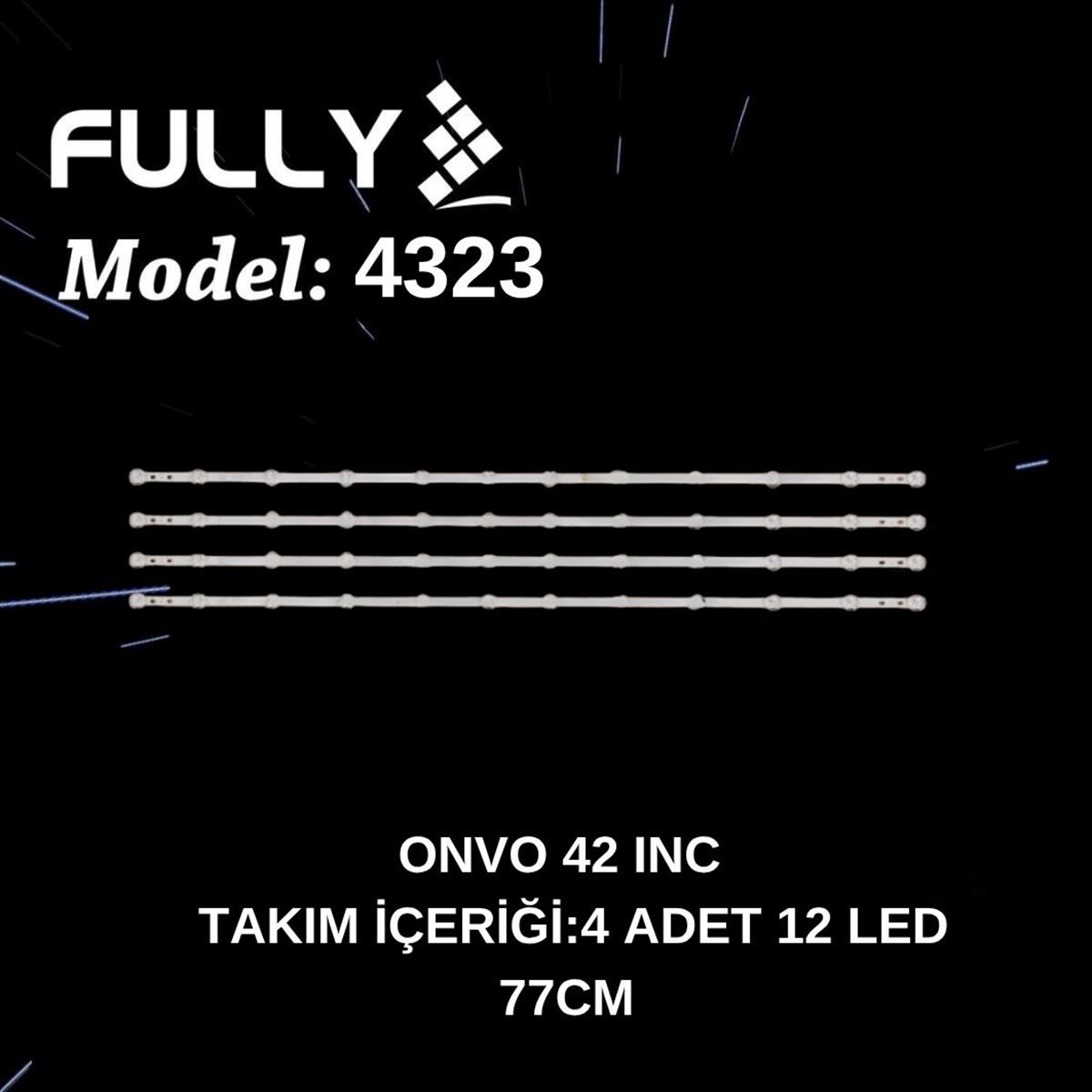 FULLY-SET-4323 ONVO, OV43250, CY-430D-4X12 112881, NPB12D770103BL041-007H, 8D42-DNDL-K8412A, TV LED BAR 1