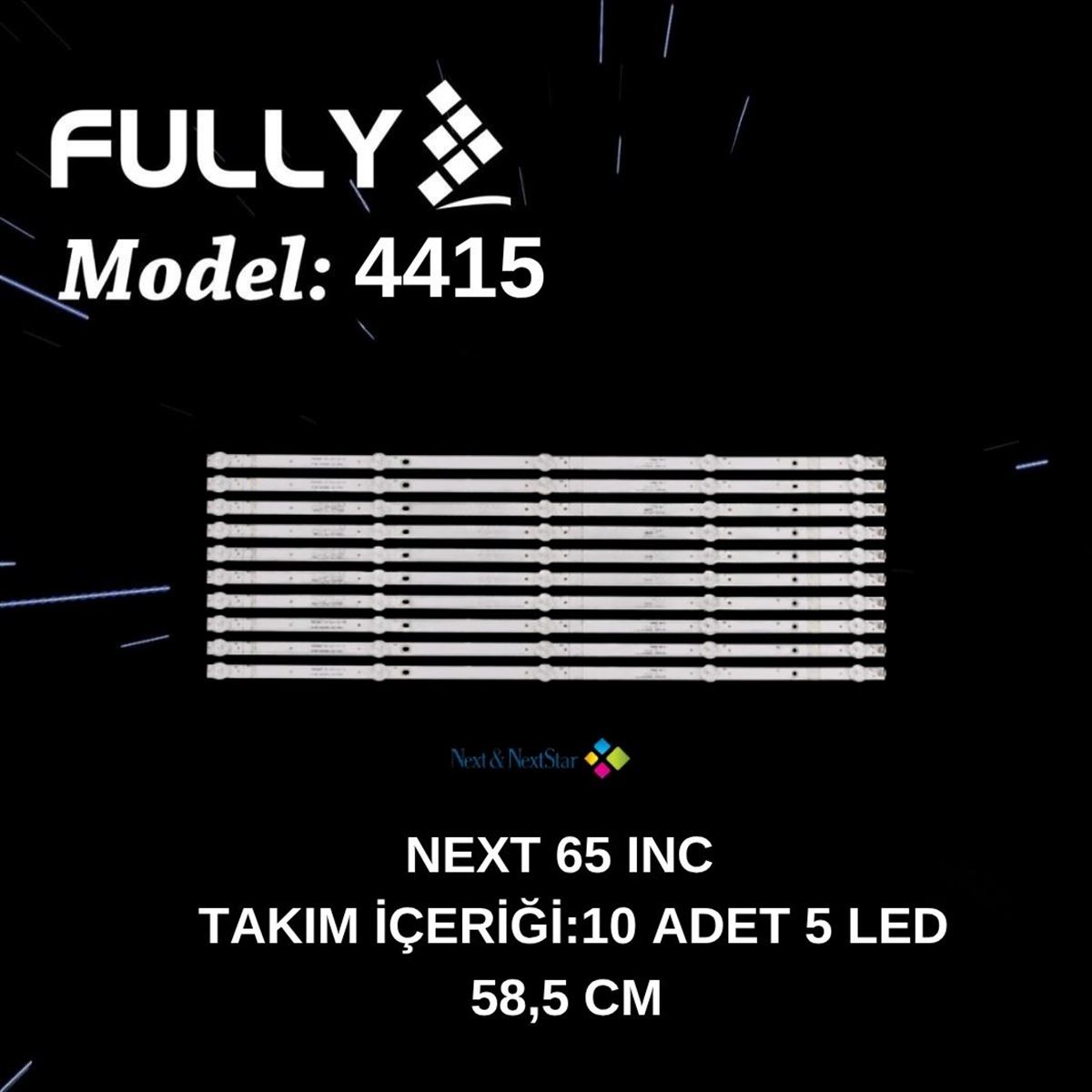 FULLY-SET-4415 NEXT 65 INC YE-65020GFSG5-4K, NEXT YE-65020GFSG5-4K LED BAR 1