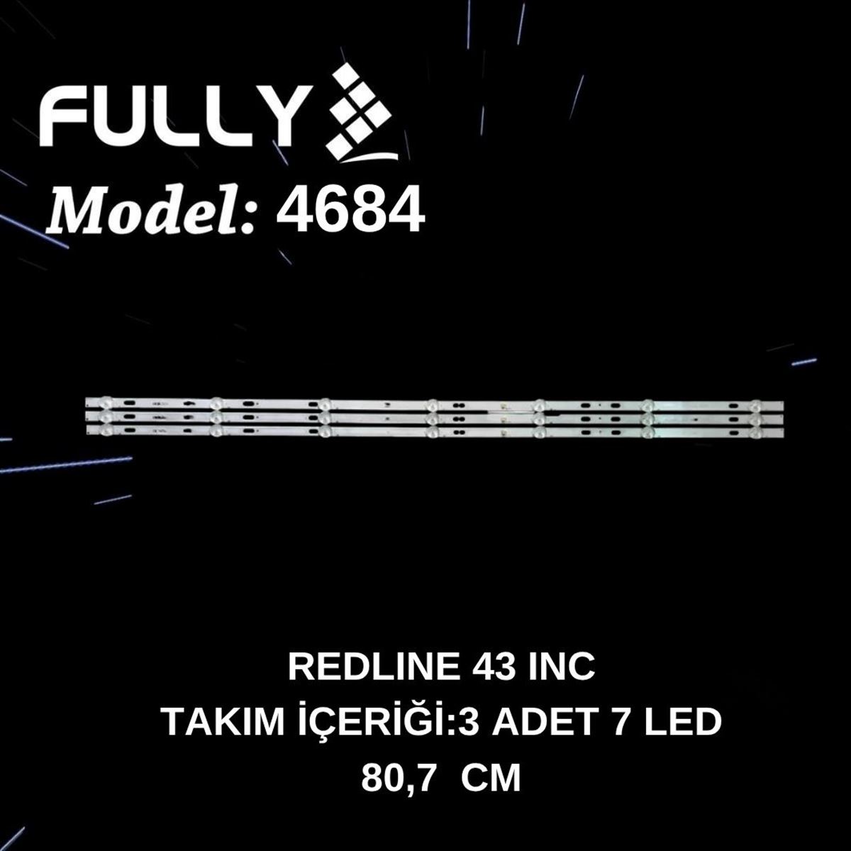 FULLY-SET-4684 REDLİNE 43 INC  M43 LEDBAR, M43, MSG-T430-R1-3030-WS08-07 1