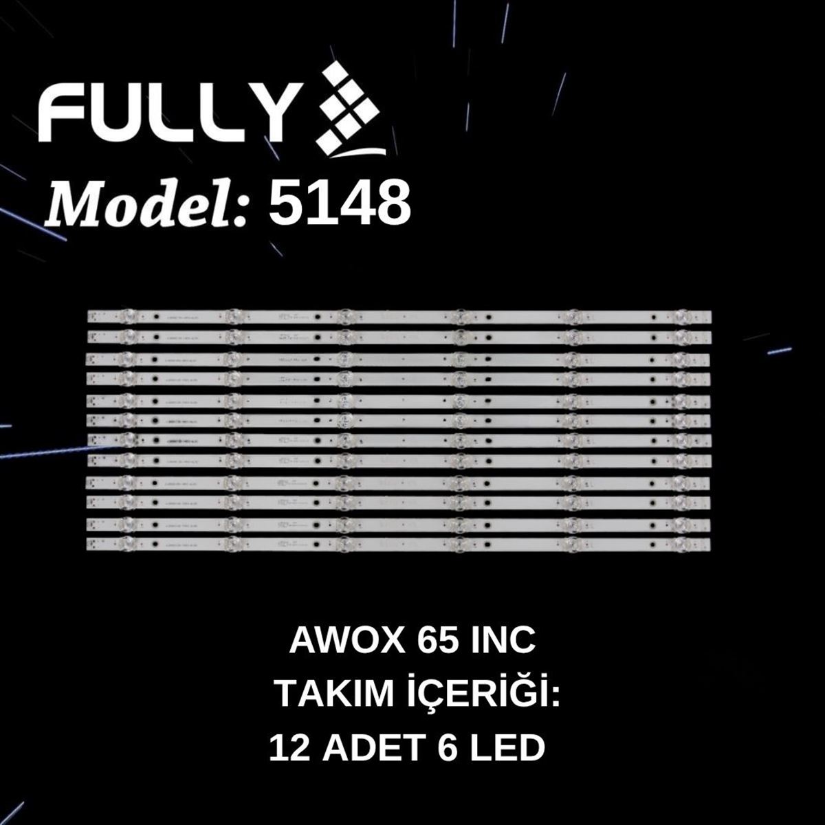 FULLY-SET-5148 AWOX B206500S, B206500, LED BAR, BACKLIGHT, JL.D65061330-140GS-M_V03, AWOX, B206500S TV LED BAR 1