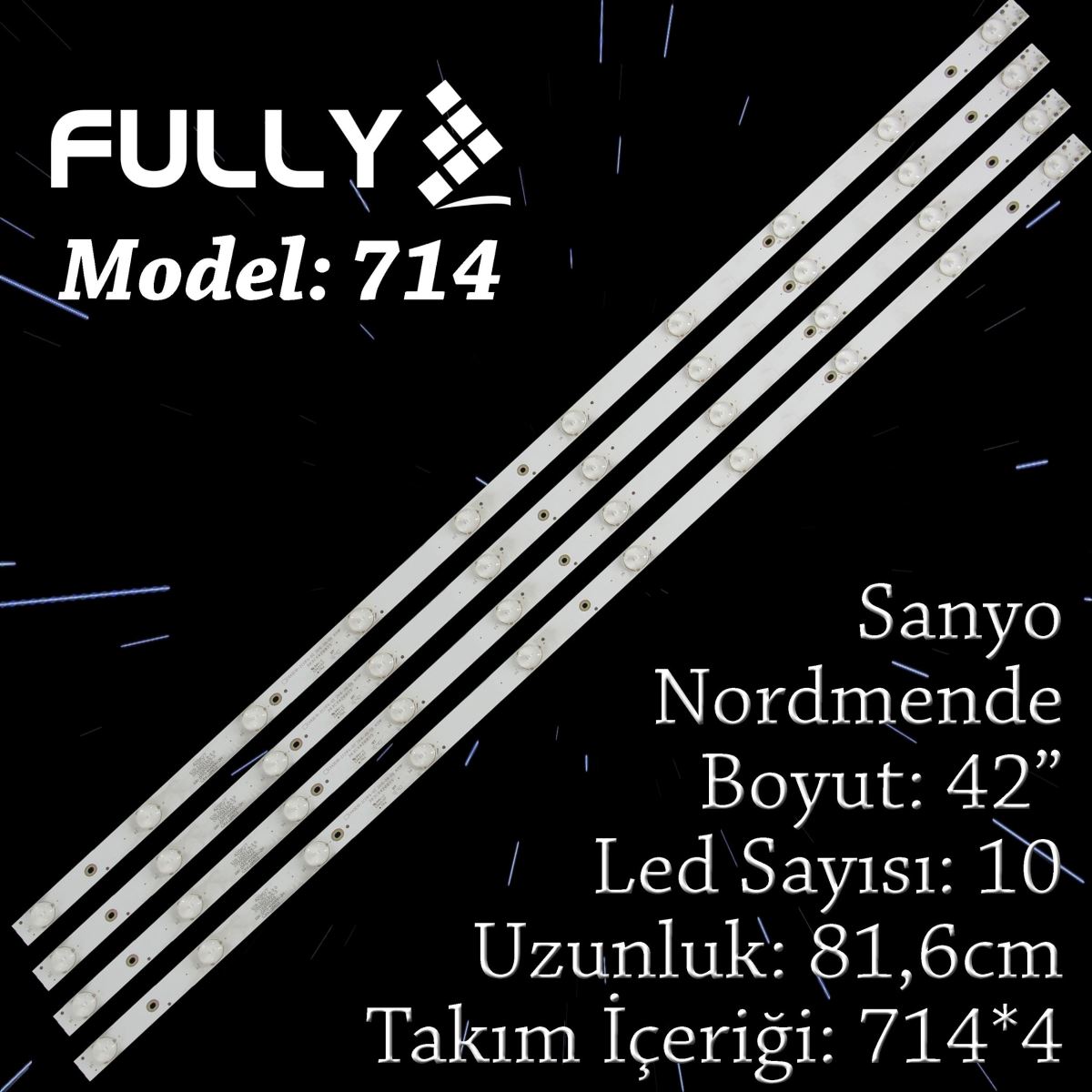 FULLY SET-714 SANYO 42 INC 4  ADET (SET) TV LED BAR 1