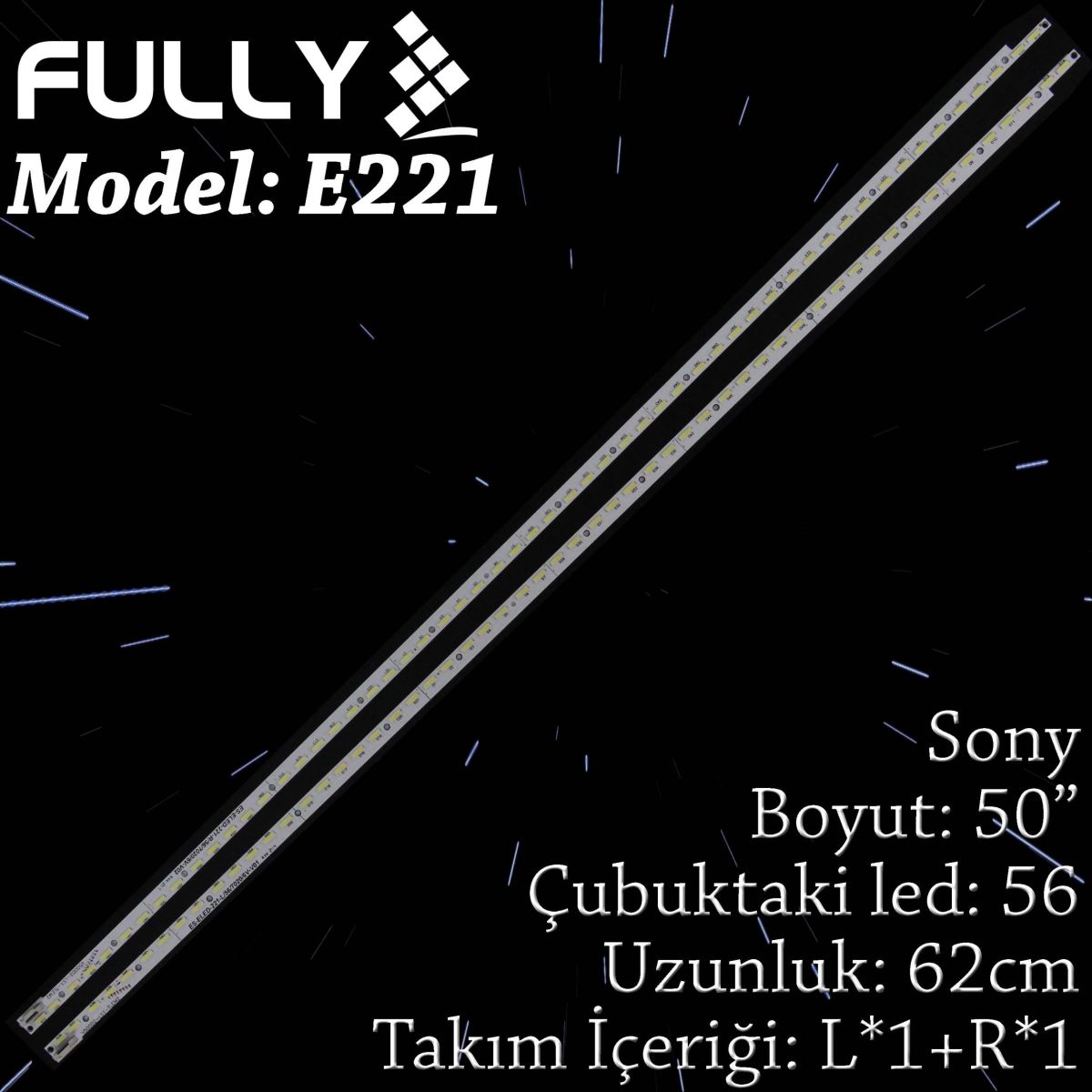 FULLY SET-ELED-221 PHILIPS/SONY 50 INC 2  ADET (SET) TV LED BAR 1