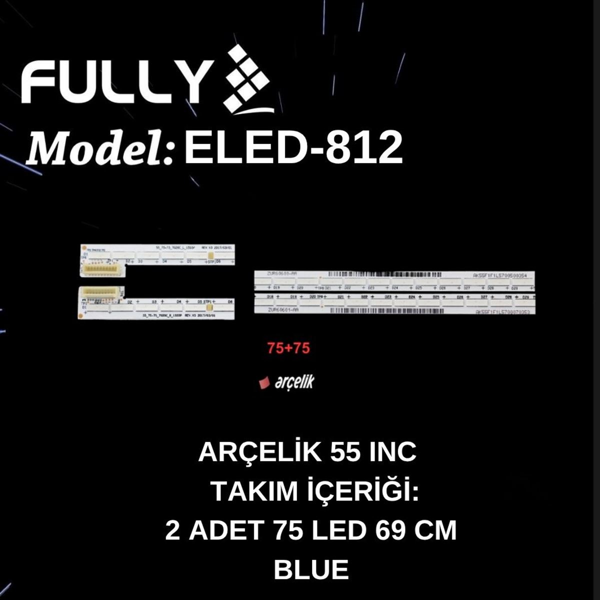 FULLY-ELED-812, ARÇELİK A55L 9799 5B ARÇELİK A55L 9799 5B QUANTUM, 55_75+75_7020C_L_15S5P REV.V3 TV LED BAR 1
