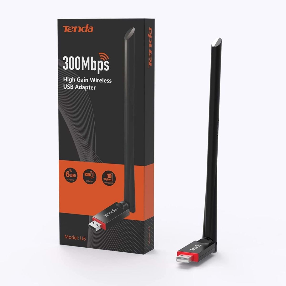 Tenda U6 300Mbps 6dbi Wıreless Usb Adaptör 1