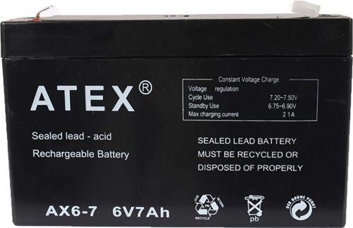 ATEX 6V 7A Kuru Akü