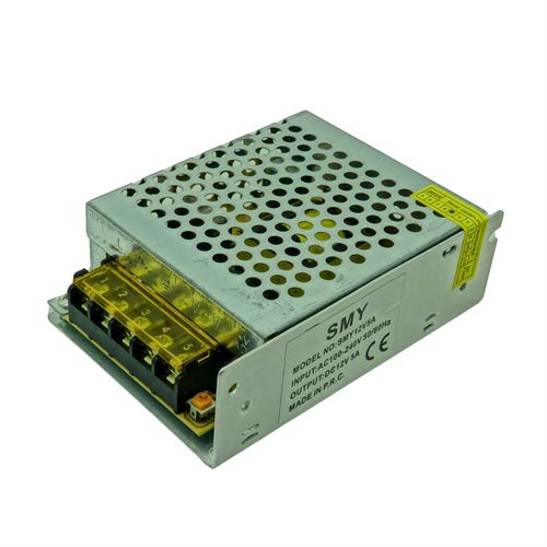 SMY 12V 5A Metal Kasa Adaptör Geniş Kasa Adaptör