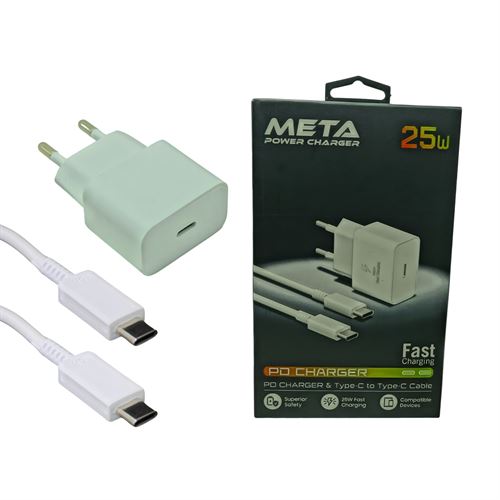 META MP2510BCC 25W PD& Type-C To Type-C Kablo
