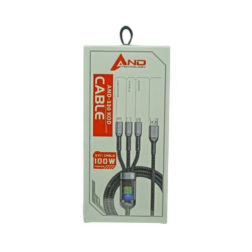 AND-330 MİCRO TYPE-C LIGTING 100W USB KABLO
