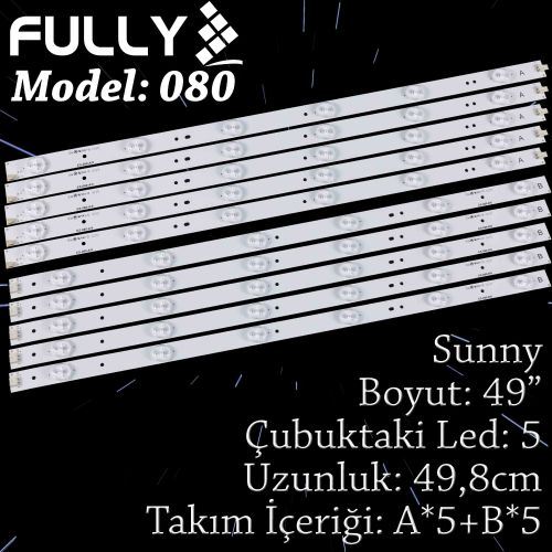 FULLY SET-080 SUNNY 49 INC 5A+5B 10 ADET (SET) TV LED BAR