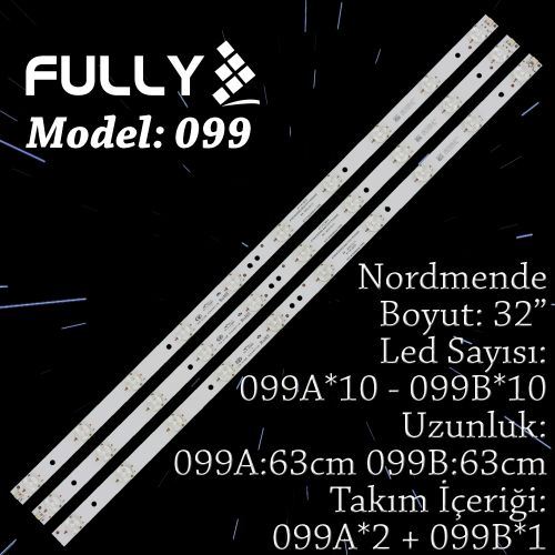 FULLY SET-099 SANYO/TCL 32 INC / ADET (SET) TV LED BAR