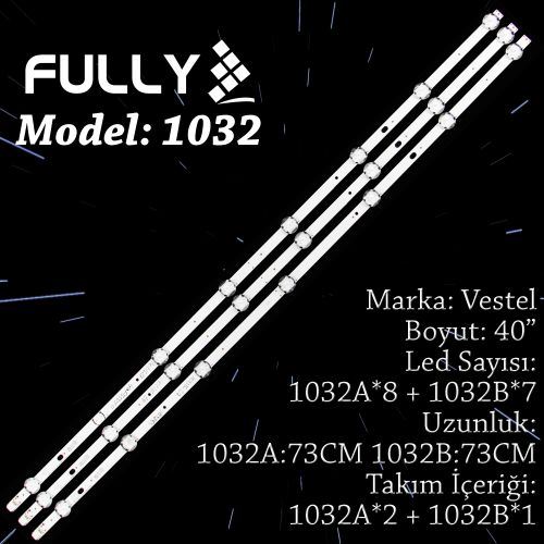 FULLY-SET-1032 VESTEL 40 INC 2A+1 B ADET (SET) TV LED BAR