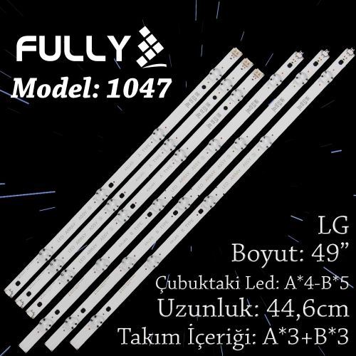 FULLY- SET-1047 LG 49 INC 3A+3B ADET (SET) TV LED BAR