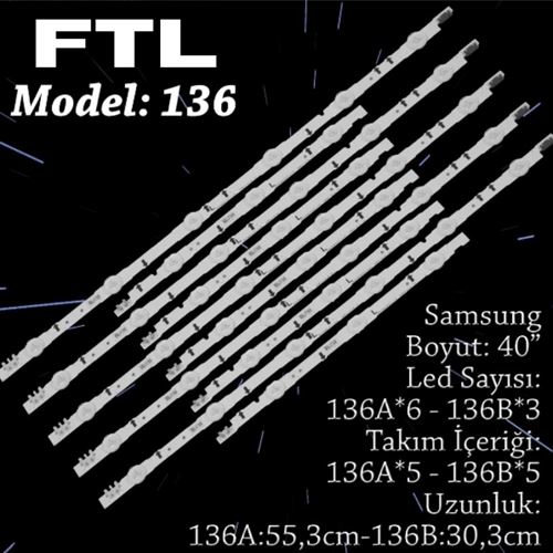 FTL SET-136 SAMSUNG 40 INC 5A+5B ADET (SET) TV LED BAR