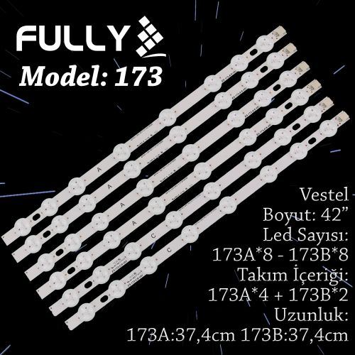 FULLY-SET-173 VESTEL/LG 42 INC 4A+2C ADET (SET) TV LED BAR