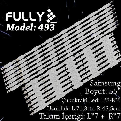 FULLY SET-493 SAMSUNG 55 INC 7R+7L ADET (SET) TV LED BAR
