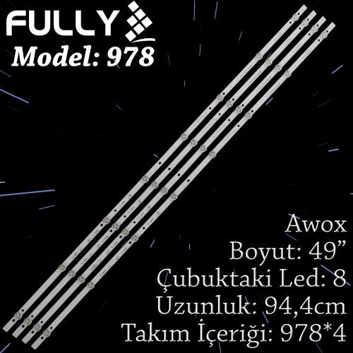FULLY- SET-978 AWOX 49 INC 4 ADET (SET) TV LED BAR