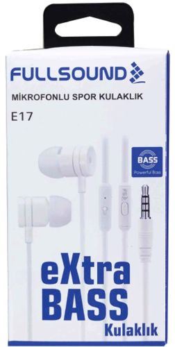 Fullsound Extra Bass Mikrofonlu Kulakiçi Kulaklık Beyaz Renk