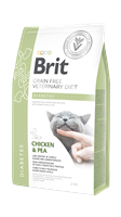 Brit Veterinary Diet Diyabet Rahatsızlığı Olan Kediler İçin, Tahılsız, Tavuk Etli Ve Bezelyeli Kuru Mama 2 kg 1