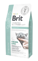Brit Veterinary Diet Sutrivit Taşları Ve İdrar Yolu Rahasızlıkları Olan Kediler İçin, Tahılsız, Tavuk Etli Ve Bezelyeli Kuru Mama 5 kg 1