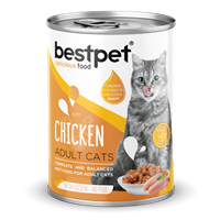Bestpet Yetişkin Kediler İçin, Taze Tavuk Parça Etli Ve Soslu Yaş Mama 400 gr 1